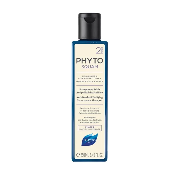 شامپو ضو شوره چرب فیتواسکوام فیتو مناسب موی چرب آقایان و خانم ها PHYTOSQUAM Purifying Shampoo