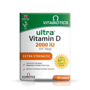 ویتامین دی ویتابیوتیکس 2000 IU انگلیس Vitamin D ultra