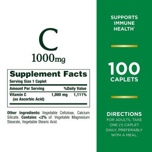 کپسول ویتامین سی نیچرز بونتی تقویت سیستم ایمنی بدن 100عددی Nature’s Bounty Vitamin C 1000mg1