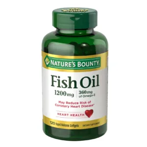 مکمل فیش اویل Fish Oil امگا3 نیچرز بونتی سلامت قلب عروق مغز چشم 1200mg