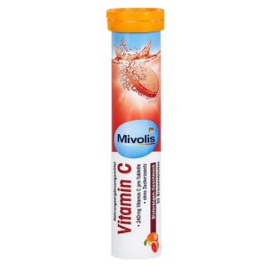 قرص جوشان ویتامین سی میولیس طعم پرتقال خونی 20 عددی کد 0232 mivolis vitamin C