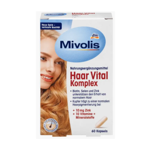 کپسول ضد ریزش مو میولیس آلمان حاوی بیوتین سلنیوم و زینک 60عدد کد 4080 Haar Vital Komplex