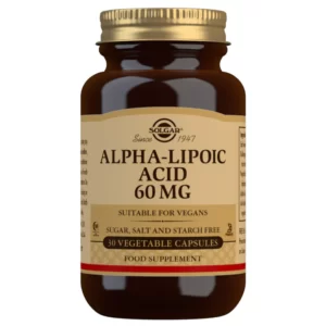 آلفا لیپوئیک سولگار 60mg کاهش وزن بهبود زخم قند خون 60عدد(کد0568) SOLGAR Alpha Lipoic Acid