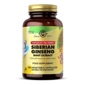 عصاره ریشه جینسینگ سیبری سولگار تقویت سیستم ایمنی و تمرکز Solgar Siberian Ginseng