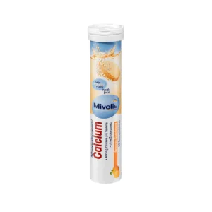قرص جوشان کلسیم میولیس با طعم پرتقال 20 عدی کد 8154 سلامت استخوان و دندان mivolis calcium