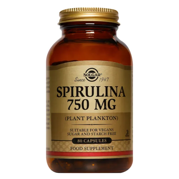 مکمل استثنائی اسپیرولینا 750MG سولگار گیاهی SOLGAR Spirulina 750mg