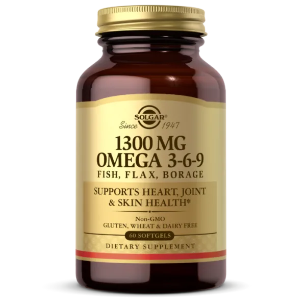 مکمل امگا 3.6.9 سولگار 1300MG Omega 3-6-9 Softgels SOLGAR