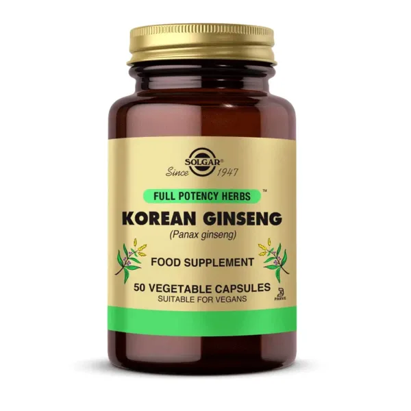 مکمل جینسینگ کره ای سولگار تقویت سیستم ایمنی و تمرکز SOLGAR Korean Ginseng