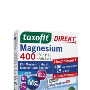 مکمل حرفه ای منیزیم400 تاکسوفیت ساشه ای taxofit® Magnesium400