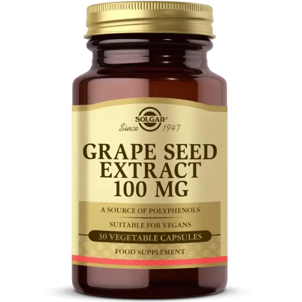 مکمل عصاره هسته انگور 100mg سولگار SOLGAR Grape Seed Extract