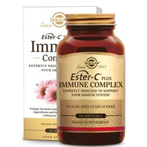 مکمل ویتامین سی Ester-C® Plus سولگار 60عدد تقویت سیستم ایمنی بدن SOLGAR IMMU COMPLEX