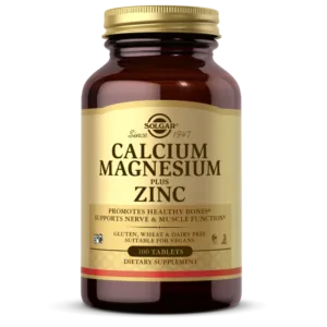 مکمل کلسیم منیزیم پلاس زینک سولگار 100عدد SOLGAR Calcium Magnesium Plus Zinc