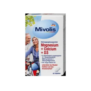 مکمل منیزیم کلسیم D3 میولیس آلمان 45عدد(کد2758) Mivolis Magnesium + Calcium + D3 Tabletten