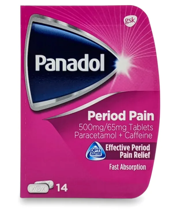 ضد درد پریود پانادول 14عدد Paracetamol & Caffeine For Period Pain Panadol