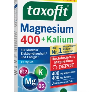 مکمل منیزیم تاکسوفیت 400 با پتاسیم 30 قرص mangnesium400 + kalium