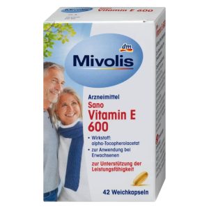 ویتامین ای VITAMIN E میولیس dm آلمان 42عددی