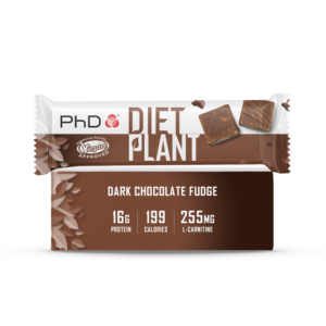 پروتئین بار گیاهی اورجینال PHD رژیمی با طعم شکلات تلخ Diet Plant Bars Dark Chocolate Fudge وزن 55گرم (کد6044)