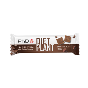 پروتئین بار گیاهی اورجینال PHD رژیمی با طعم شکلات تلخ Diet Plant Bars Dark Chocolate Fudge وزن 55گرم  (کد6044)