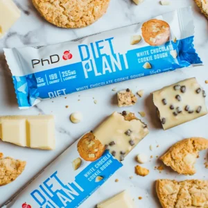 پروتئین بار گیاهی اورجینال PHD رژیمی با طعم وایت چاکلت Diet Plant Bar White Chocolate Cookie وزن 55گرم (کد5986)