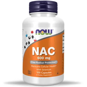 مکمل تخصصی NAC برند NOW دوز 600mg حاوی سلنیوم