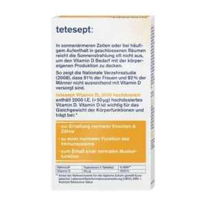 Vitamin D vitamin D3 tetesept dose 2000