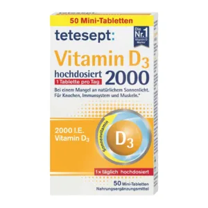 ویتامین دی vitamin D3 تتسپت tetesept دوز 2000