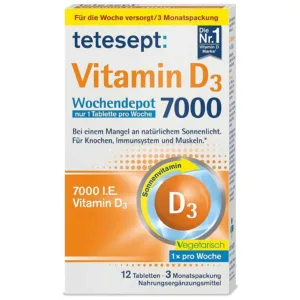 ویتامین دی vitamin D3 تتسپت tetesept دوز 7000