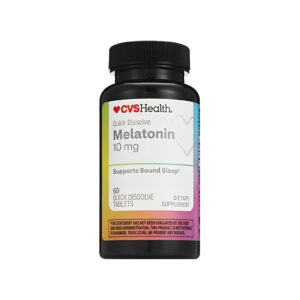 قرص ملاتونين CVS Health آمریکا 10mg درمان طبیعی بی خوابی و تنظیم چرخه خواب Quick Dissolve