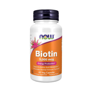 بیوتین 5000mcg نو NOW وگان 60تایی