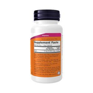 بیوتین 5000mcg نو NOW وگان 60تایی