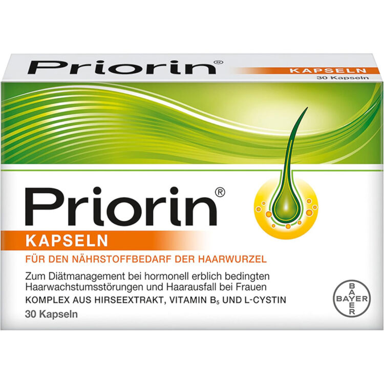 مکمل ضدریزش پریورین Priorin® اصل بایر آلمان (یک ورق 30 عددی)