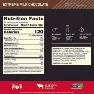 وی پروتئین ON گلد طعم اسکتریم میلک چاکلت 2.27KG