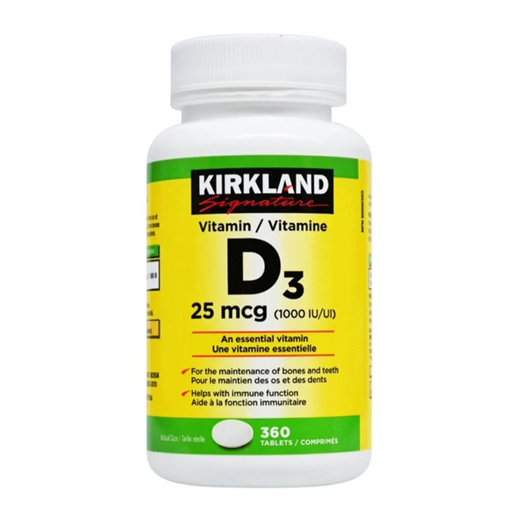 ویتامین دی D3 کرکلند 1000 کانادا 25mcg