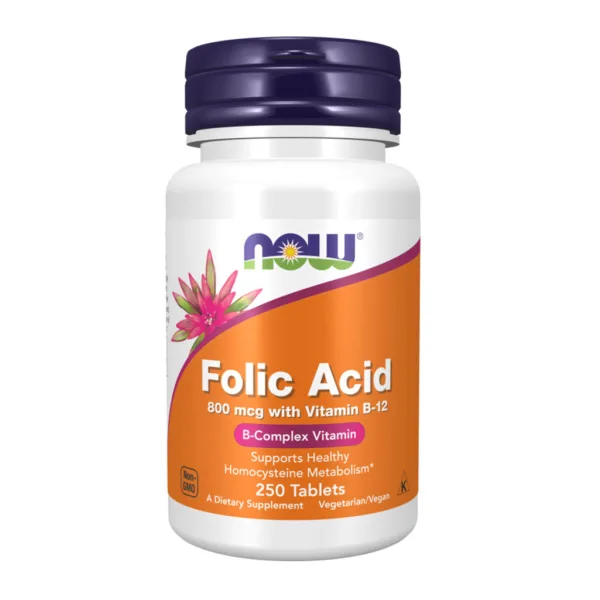 قرص فولیک اسید NOW آمریکا 800mg تعداد 250تایی