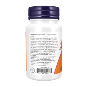 قرص فولیک اسید NOW آمریکا 800mg تعداد 250تایی