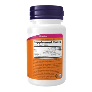 قرص فولیک اسید NOW آمریکا 800mg تعداد 250تایی