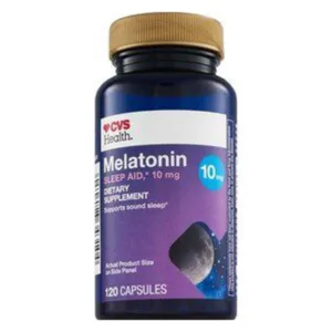 قرص ملاتونين CVS Health آمریکا 10mg درمان طبیعی بی خوابی و تنظیم چرخه خواب 120 عدد