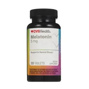 قرص ملاتونين CVS Health آمریکا 5mg درمان طبیعی بی خوابی و تنظیم چرخه خواب 120 عدد
