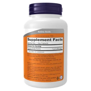 مکمل تائورین Taurine نوو NOW دوز 1000mg وگان