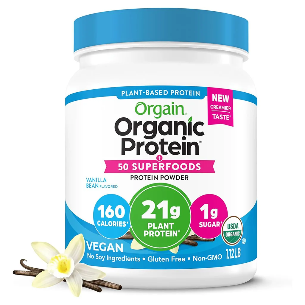 پودر پروتئین ارگانیک گیاهی Orgain آمریکا طعم وانیل