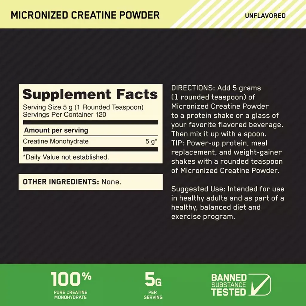 کراتین مونوهیدرات ON بدون طعم OPTIMUM NUTRITION