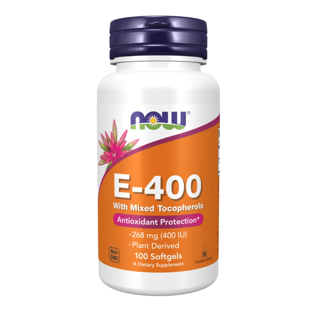 ویتامین E400 برند NOW نو دوز 268mg