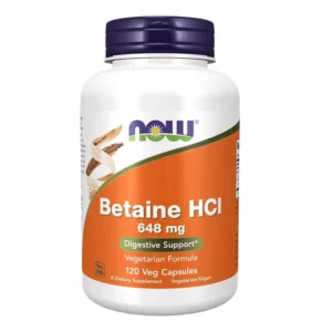 مکمل Betaine HCI بتائین NOW دوز 648mg