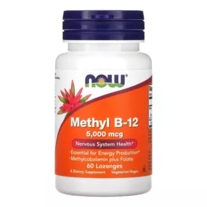 مکمل B12 متیل کوبالامین NOW دوز 5000mg