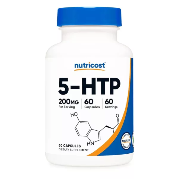 مکمل ضدافسردگی 5-HTP دوز 200mg برند nutricost آمریکا