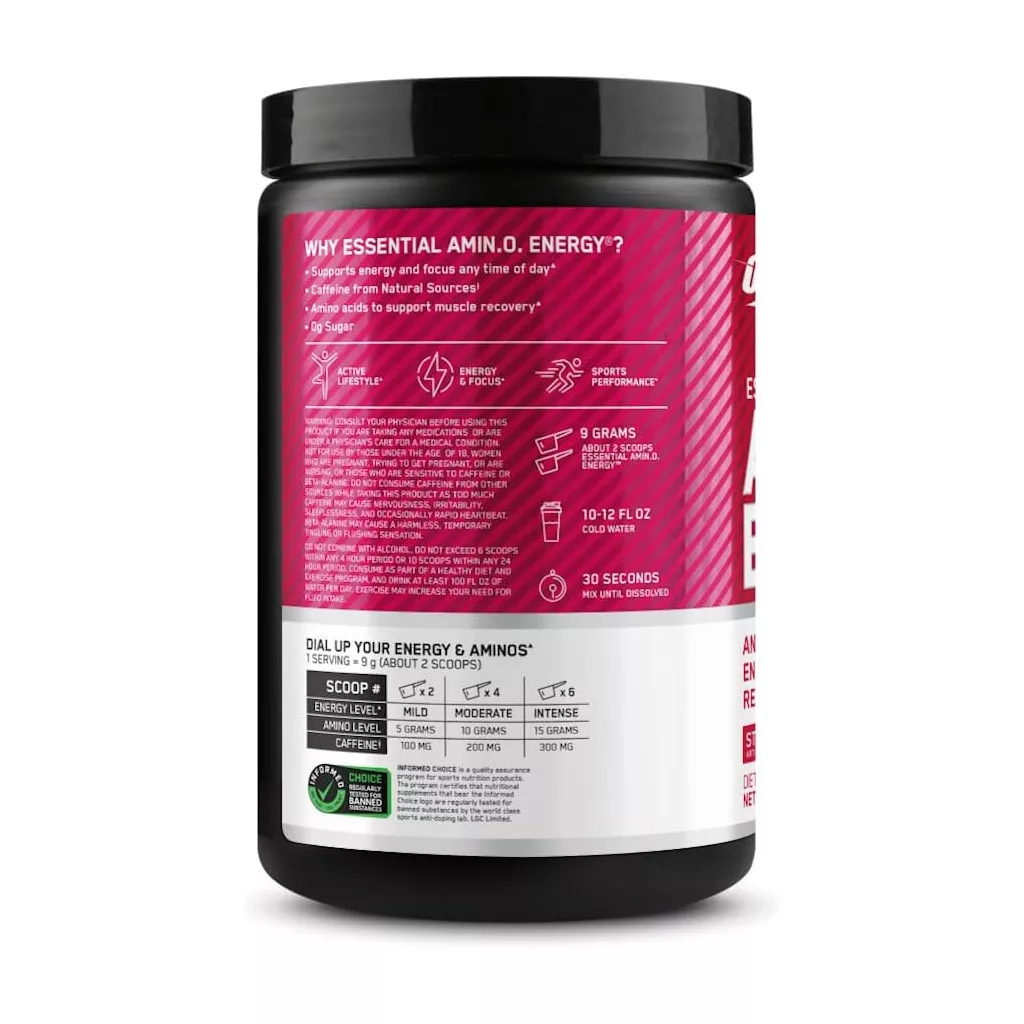 آمینو انرژی ON اسنشیال بدون قند OPTIMUM NUTRITION در ۴ طعم خوشمزه