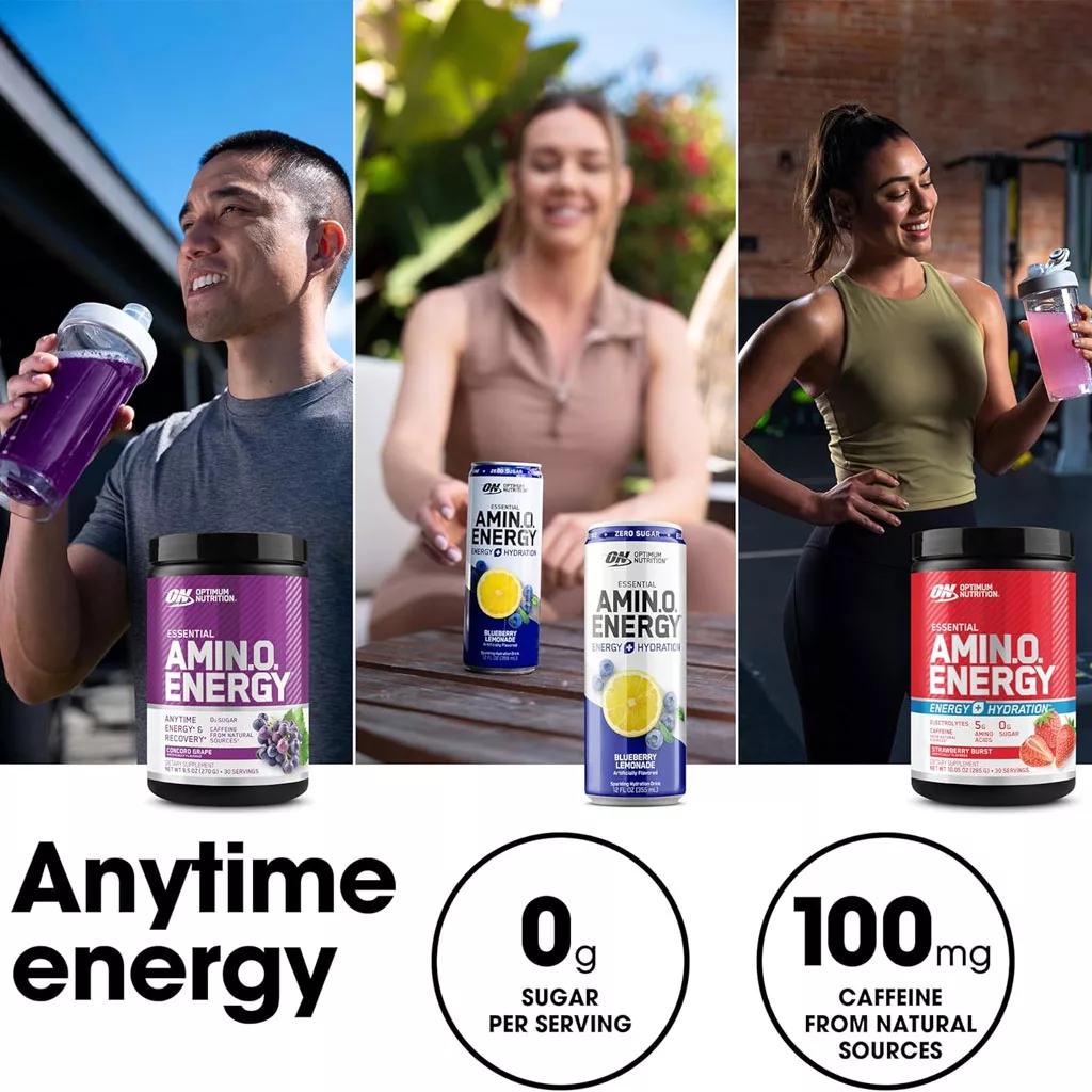 آمینو انرژی ON اسنشیال بدون قند OPTIMUM NUTRITION در ۴ طعم خوشمزه