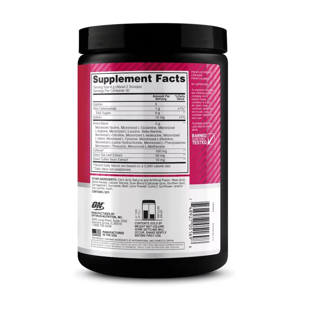 آمینو انرژی ON اسنشیال بدون قند OPTIMUM NUTRITION در ۴ طعم خوشمزه