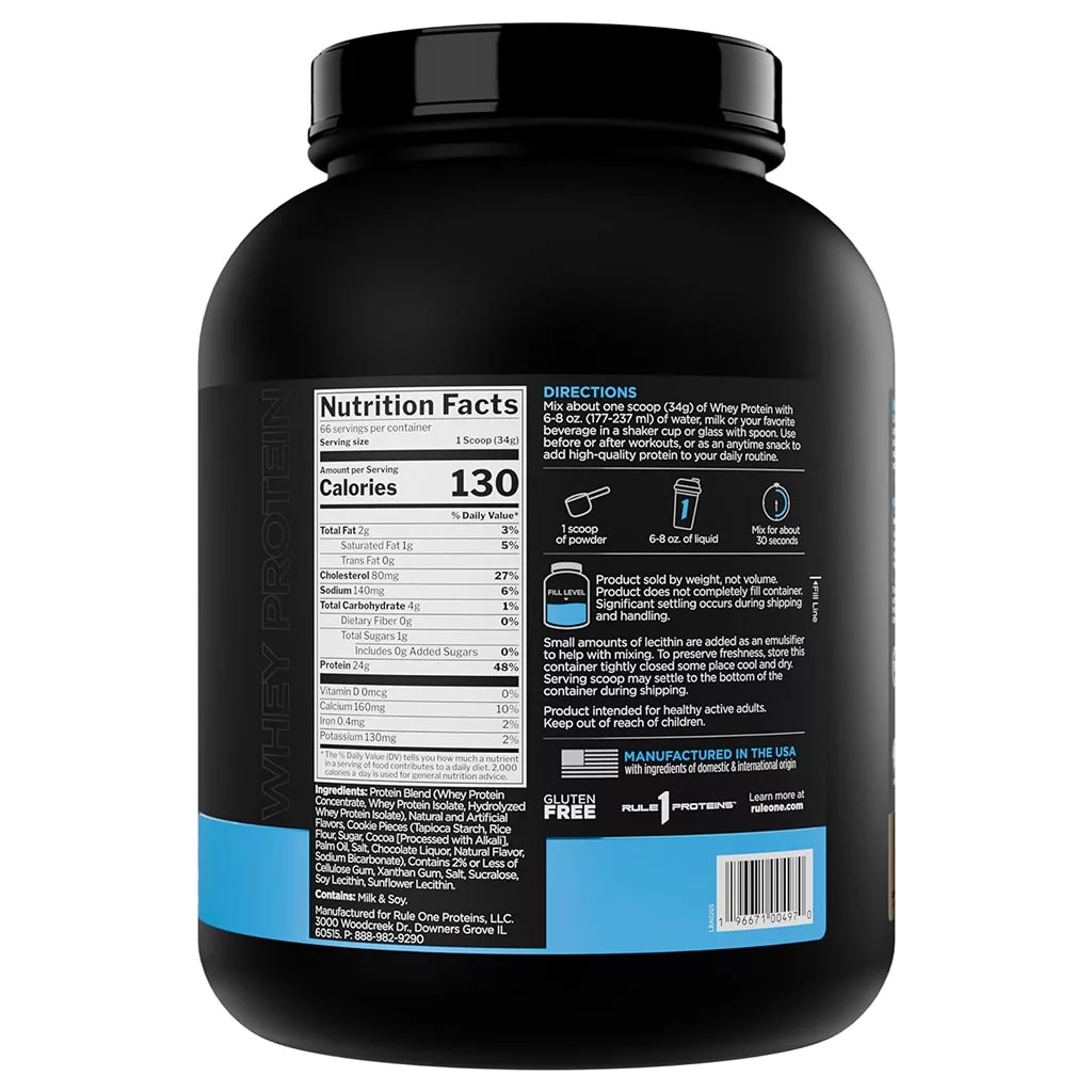 پودر پروتئین Whey وی RULE 1 طعم Cookies & creme