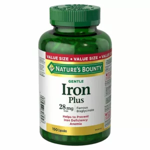 آهن 28mg نیچرز بونتی 150عدد GENTLE IRON PLUS